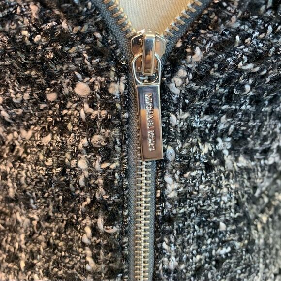 Michael Michael Kors black gray tweed Sartorial jacket size 2 - Picture 5 of 12